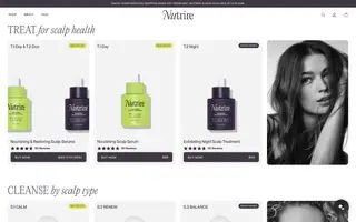 Nutrire homepage website preview