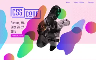 CSSConf homepage website preview