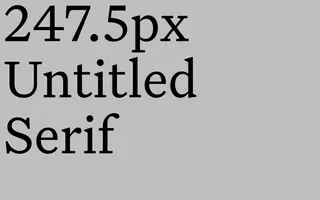 Untitled Serif homepage website preview