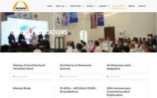 ARCASIA homepage website preview