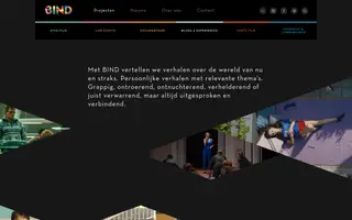 BIND homepage website preview