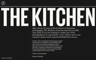 The Kitchen homepage website preview