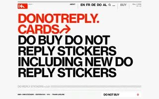 Do Not Reply homepage website preview