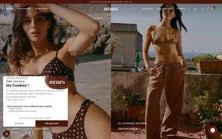 Nénés Paris homepage website preview