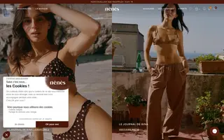 Nénés Paris homepage website preview