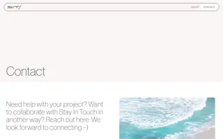 Stay In Touch Studio homepage website preview