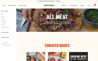 Porter Road homepage website preview
