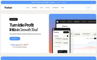 Parker homepage website preview