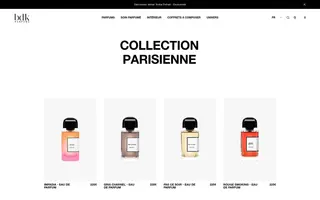BDK Parfums homepage website preview