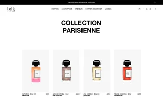 BDK Parfums homepage website preview