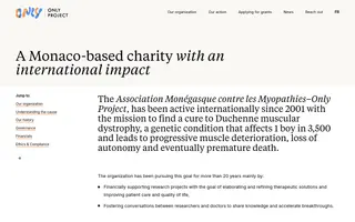 ONLY Project homepage website preview