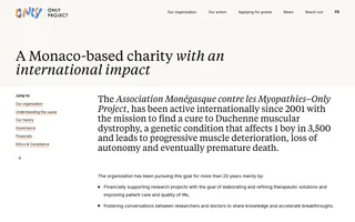 ONLY Project homepage website preview