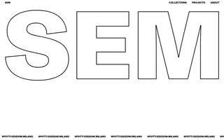 SEM Milano homepage website preview