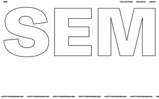 SEM Milano homepage website preview