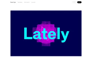 Razzia Type homepage website preview