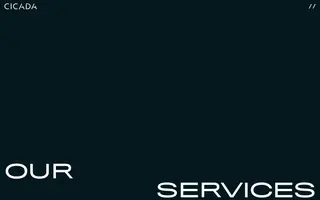 Cicada homepage website preview