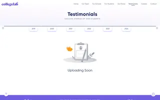 Collegelab homepage website preview