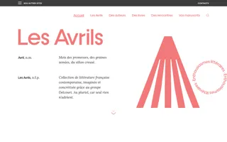 Les Avrils homepage website preview