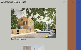 Architecture Doing Place homepage website preview