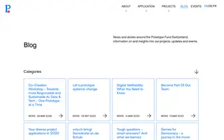 Prototype Fund Switzerland homepage website preview