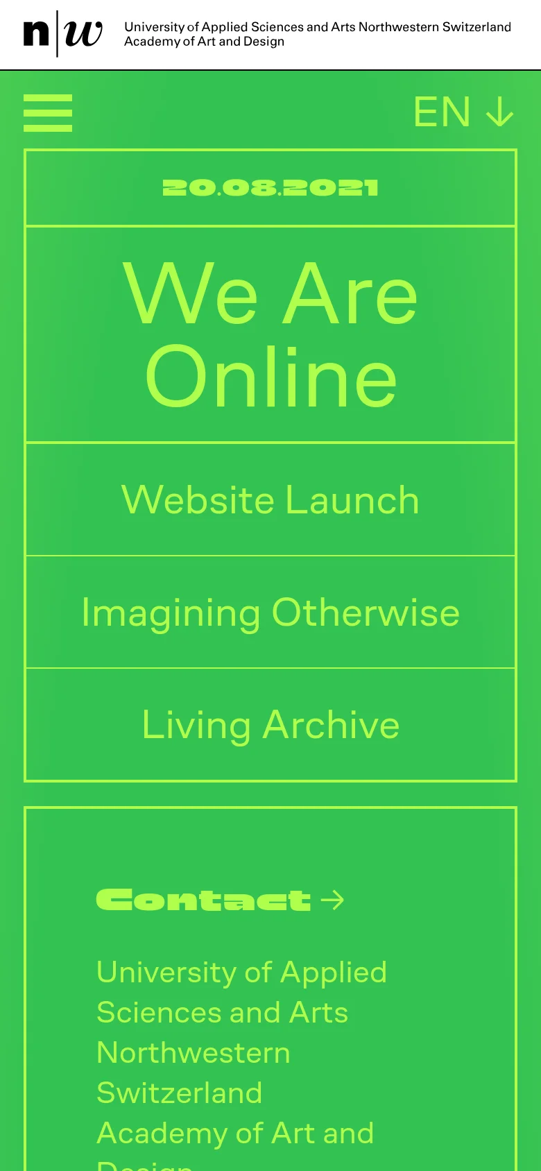 Imagine Otherwise Blog / Article mobile website screenshot