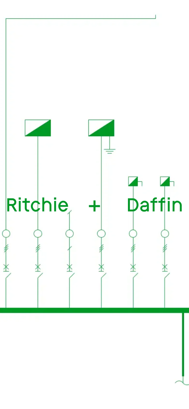 The mobile version presents a single-column vertical scroll of the project tiles, prioritizing readability on small screens. The navigation and text elements are stacked vertically, and the minimalist white and green aesthetic is maintained from the desktop view.