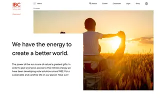 IBC SOLAR homepage website preview
