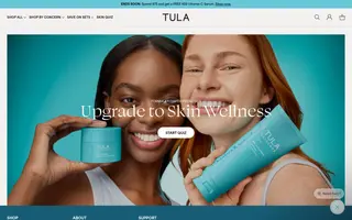 TULA homepage website preview