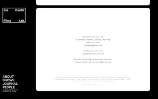 Sid Gentle homepage website preview