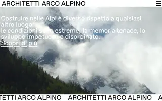 Architetti Arco Alpino homepage website preview