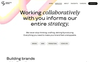 Creative Spark homepage website preview