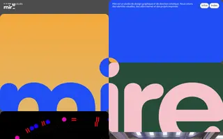 Mire studio homepage website preview