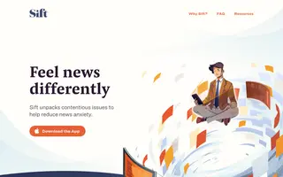 Sift homepage website preview
