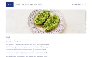 Atelier September homepage website preview