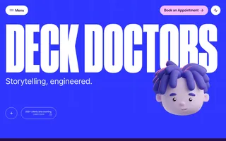 Deck Doctors homepage website preview