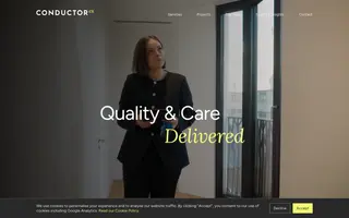 Conductor homepage website preview