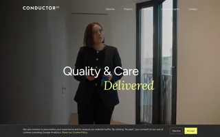 Conductor homepage website preview