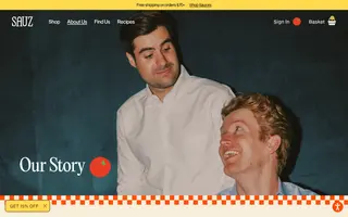 Sauz homepage website preview