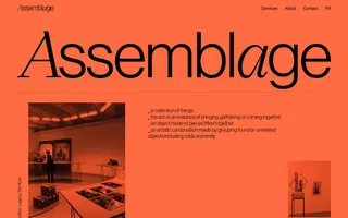Assemblage homepage website preview