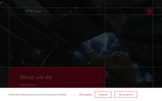 Streem Group homepage website preview