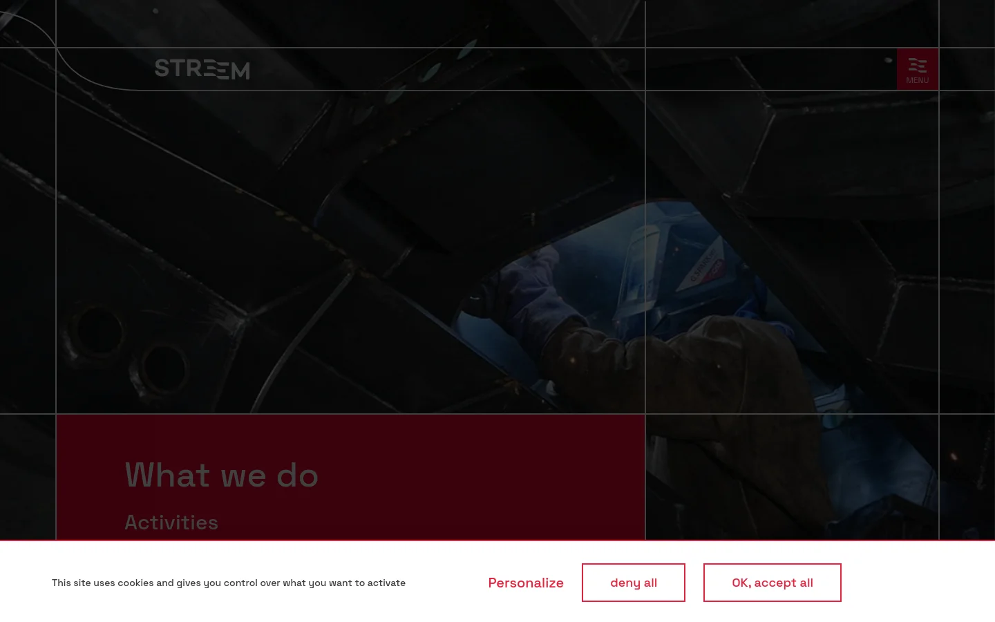 Streem Group Services desktop website screenshot