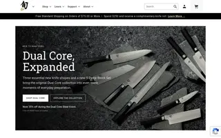 Shun Cutlery homepage website preview