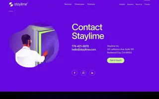 Staylime homepage website preview
