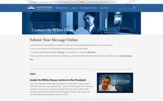 The White House homepage website preview