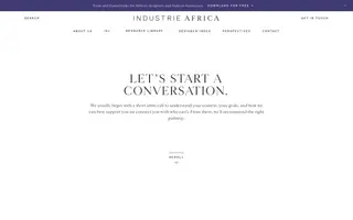 Industrie Africa homepage website preview