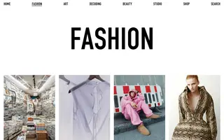 Exhibition Magazine homepage website preview