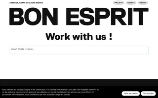 Bon Esprit homepage website preview