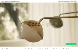 Coco Flip homepage website preview