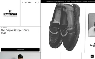 George Cox homepage website preview