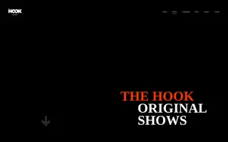 The Hook group homepage website preview